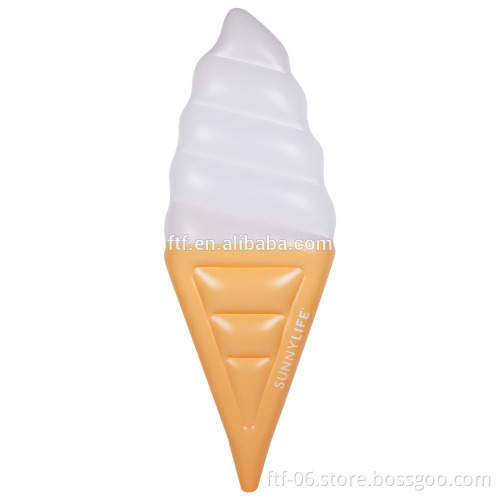 white ice cream inflatable floating row,ice cream air mattress,ice cream floating mat